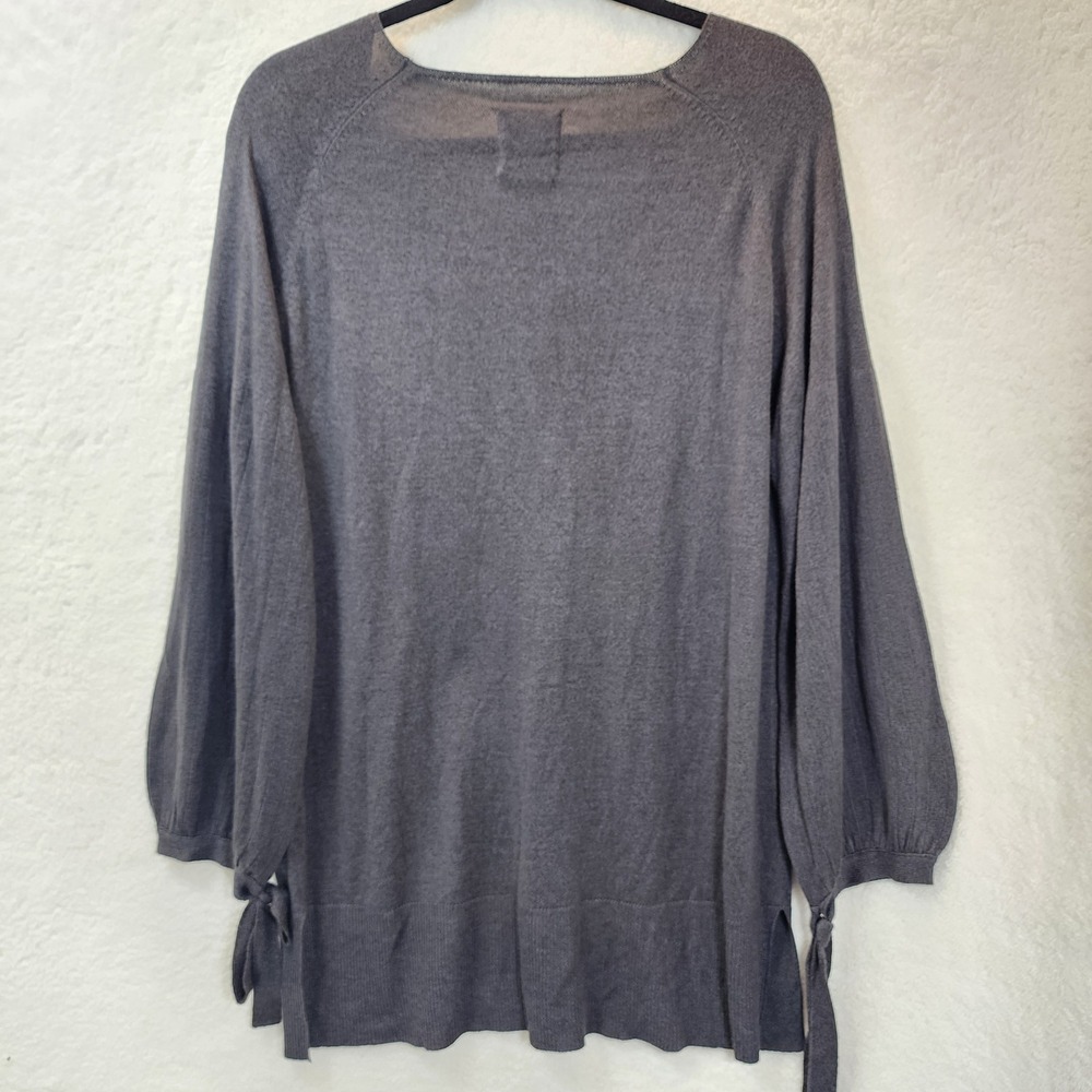 M Rena Lightweight Tunic Sweater Women Large Minimalist Indie Flowy Quiet Luxury - Picture 2 of 10